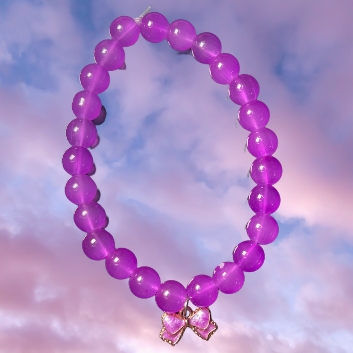 Purple Bow Charm